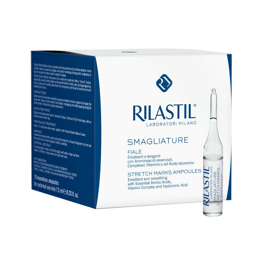 Rilastil Smagliature Corpo Fiale per uso esterno emollienti e leviganti da 10 fiale monodose da 5ml-2