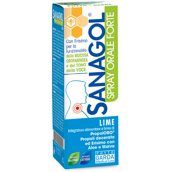 Sanagol Spray Forte Lime per il benessere della gola 20ml-2