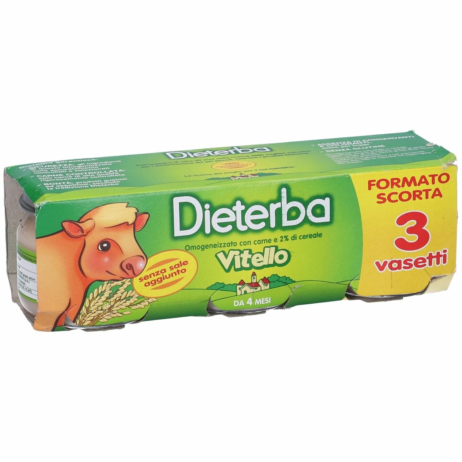 Dieterba Omogeneizzato Vitello formato scorta 3x80g-1