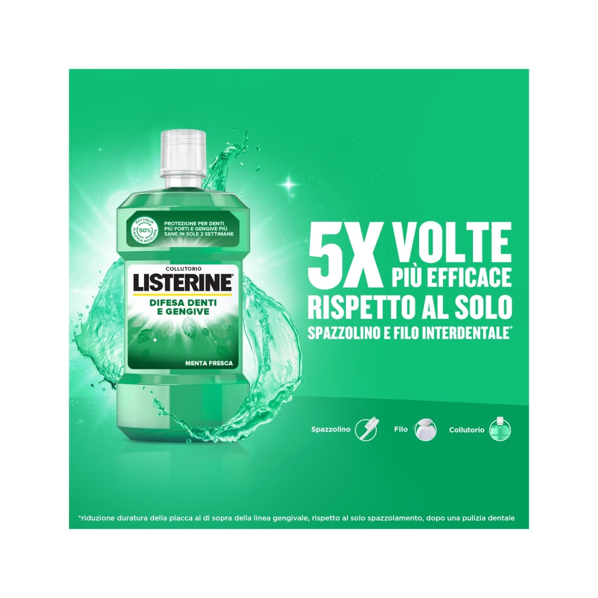 Listerine Difesa Denti e Gengive gusto menta fresca 500ml-10