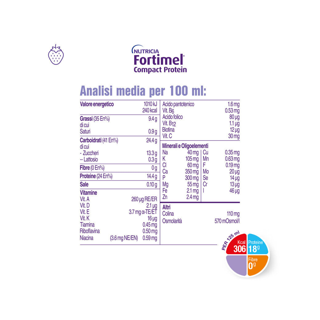 Danone Nutricia Fortimel Compact Protein frutti rossi rinfrescanti 4x125ml-6