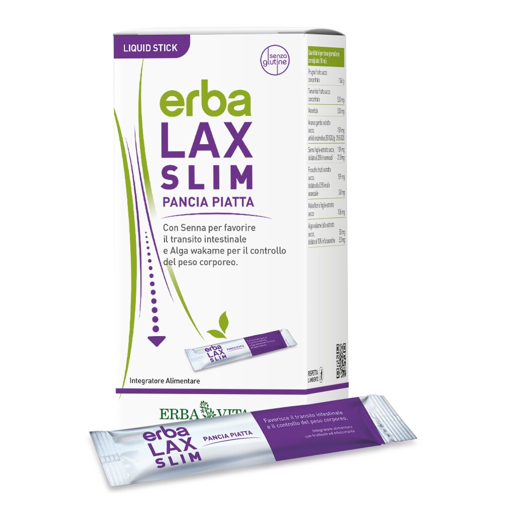 Erba Vita Erbalax Slim favorisce il transito intestinale ed il controllo del peso 12 bustine-2