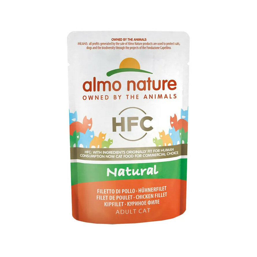 Almo Nature HFC Natural Cibo Umido Filetto Di Pollo Per Gatti Adulti 55g-1