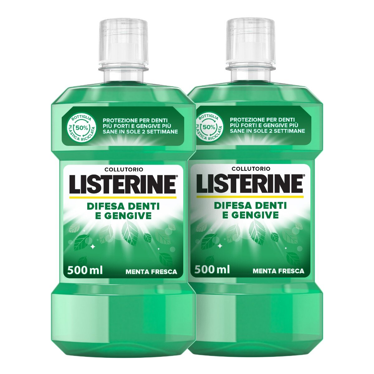 Listerine Difesa Denti e Gengive Tripla Azione, Denti Forti, Gengive Sane, Confezione da 2 x 500ml-8