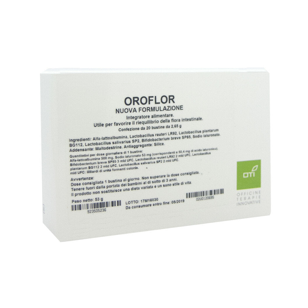Oroflor per il riequilibrio della flora intestinale 20 bustine-2