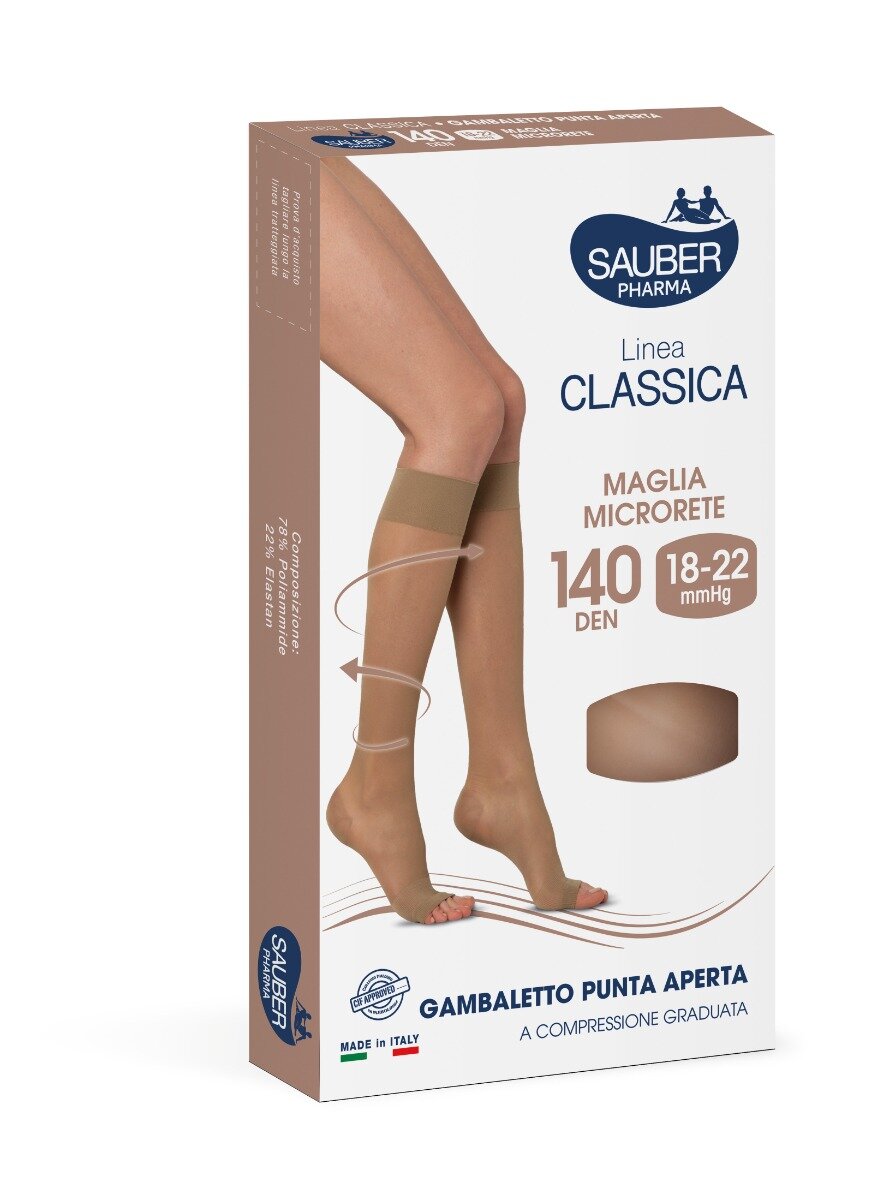 Sauber Linea Classica Gambaletto Maglia Microrete 140 Denari Colore Medio Taglia 3-2