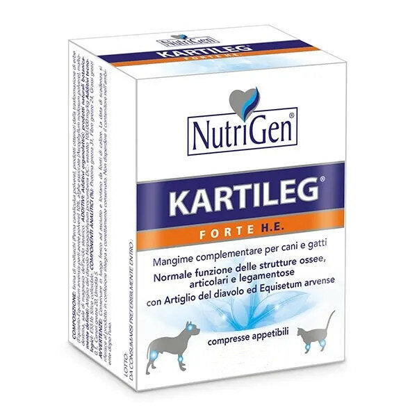 Nutrigen Kartileg Forte He Mangime Complementare Per Articolazioni Cani/Gatti 300 Compresse-2