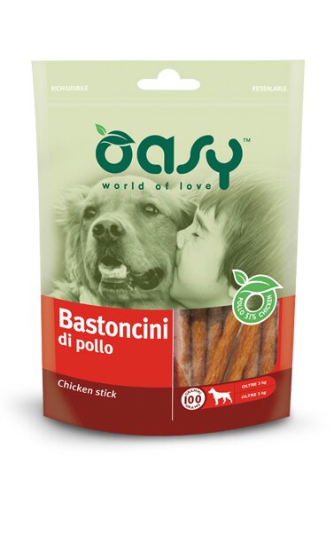 Oasy Snack Bastoncini di Pollo Per Cani 100g-1