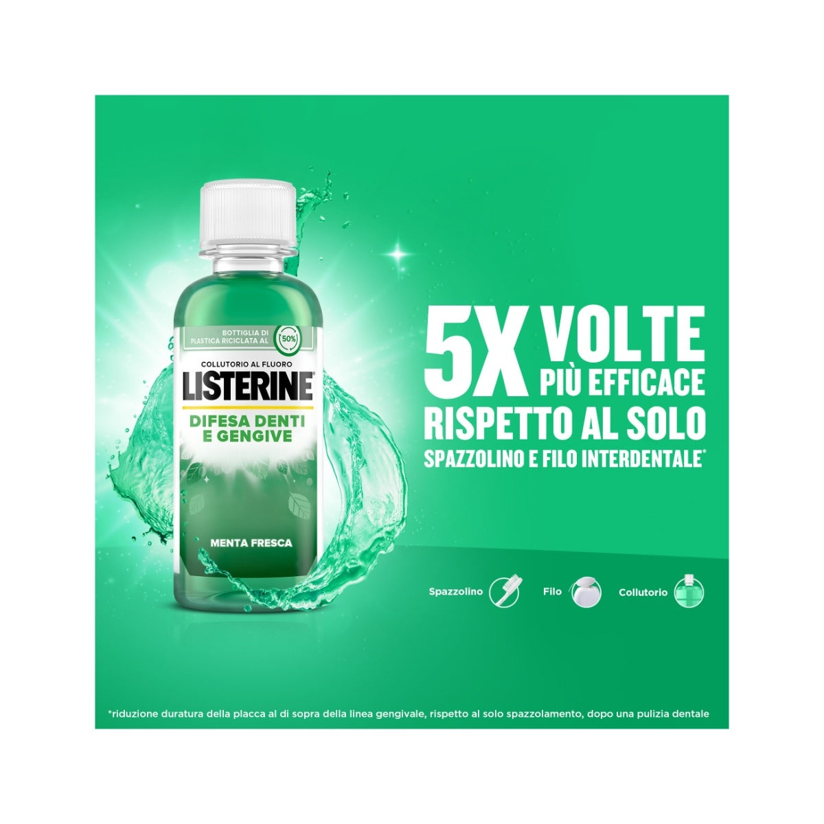 Listerine Collutorio difesa denti e gengive formato viaggio 95ml-10