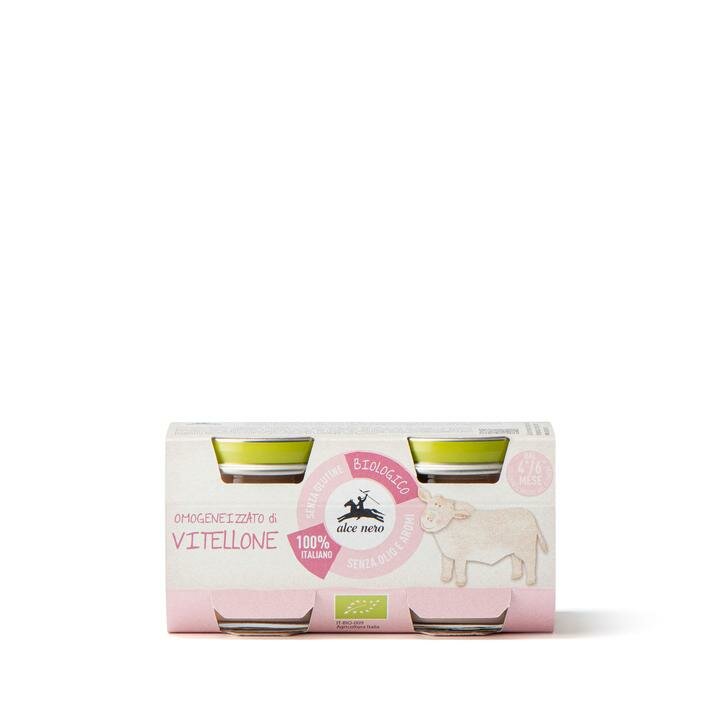 Alce Nero Omogeneizzato Bio Vitellone 2x80g-2