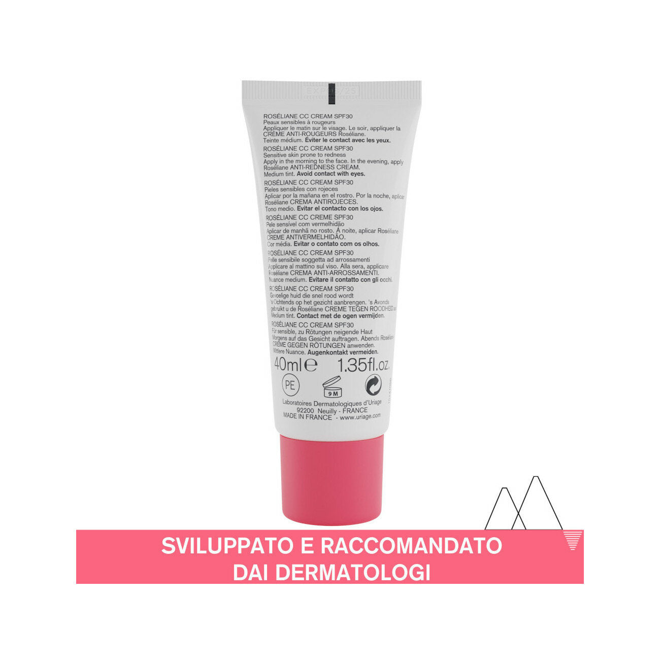Uriage Roseliane CC Cream SPF30 idratante protettiva colorazione media 40ml-2