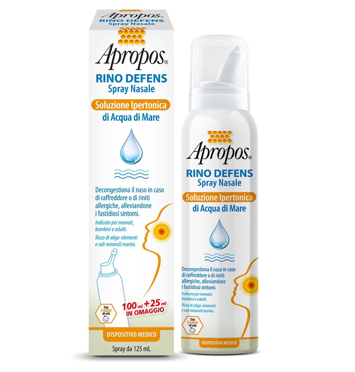 Apropos Rino Defens spray nasale soluzione ipertonica con acqua di mare 100ml + 25ml IN OMAGGIO-2