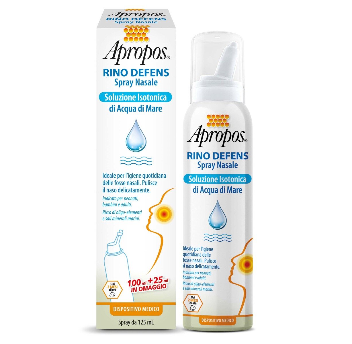 Apropos Rino Defens spray nasale soluzione isotonica con acqua di mare 100ml + 25ml IN OMAGGIO-2