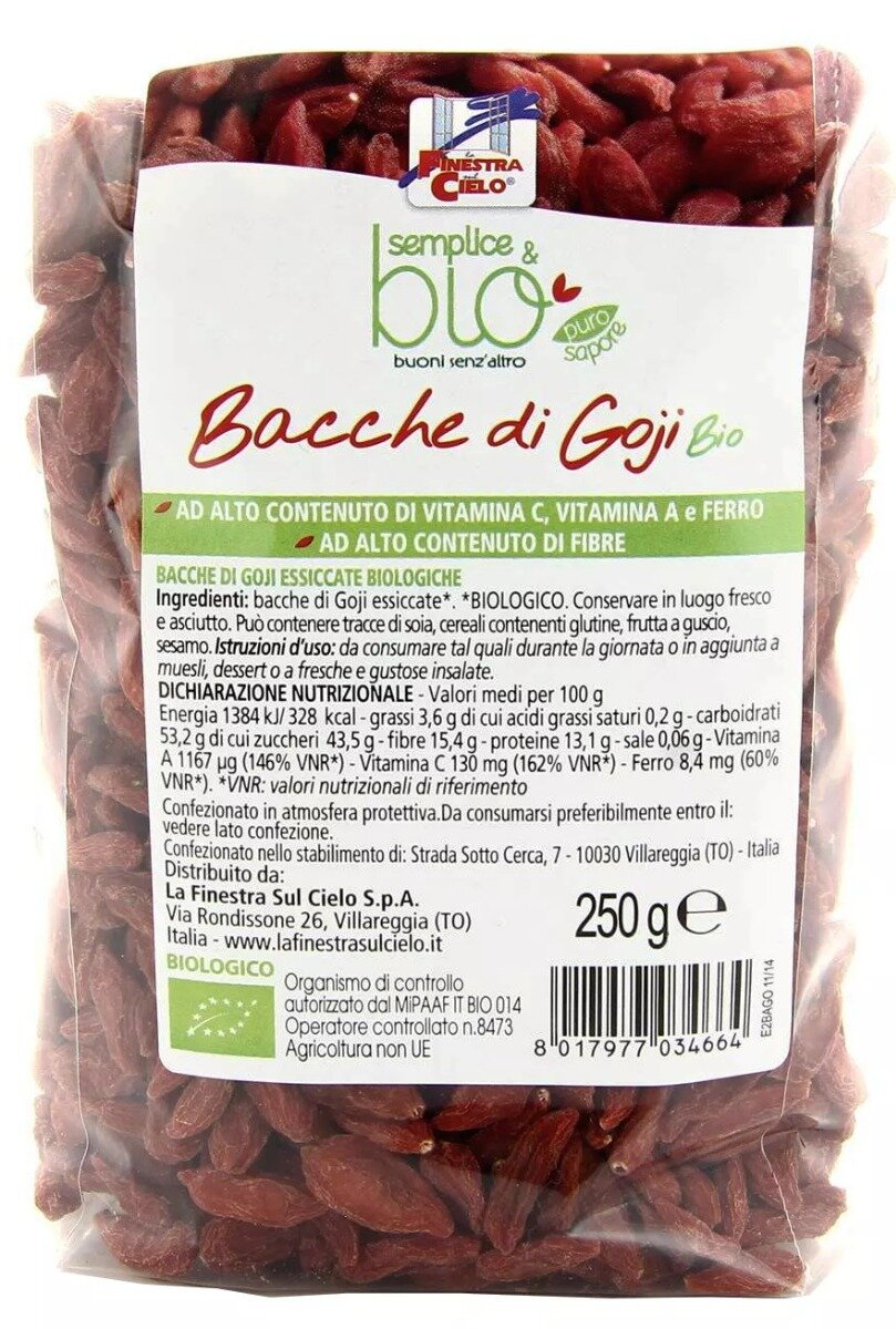 La Finestra Sul Cielo Semplice&Bio Bacche Di Goji 250g-1