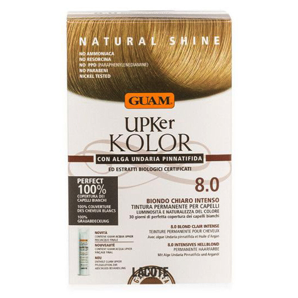 Guam Upker Kolor Tinta Capelli 8,0 Biondo Chiaro Intenso-2
