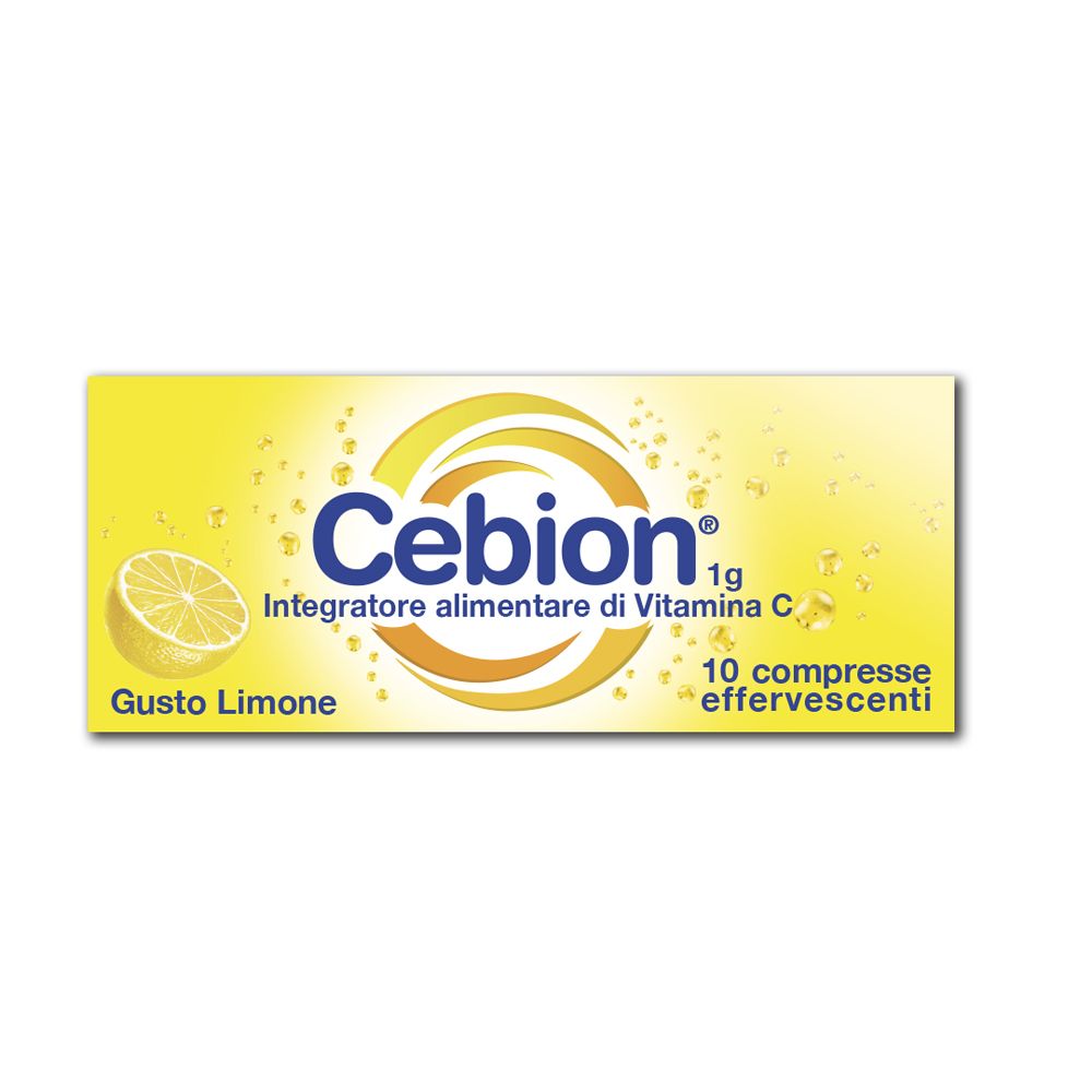 Cebion 1g Vitamina C 10 compresse effervescenti gusto limone-3