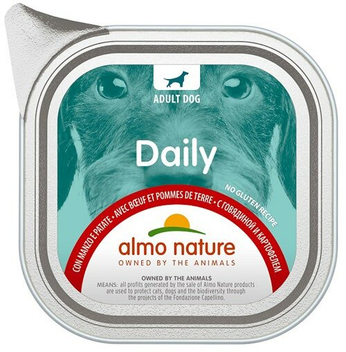 Almo Nature Daily Menu Cibo Umido Manzo E Patate Cani Adulti Vaschetta 100g-2