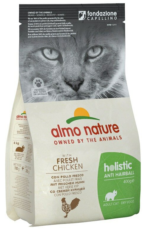 Almo Nature Holistic Anti Hariball Pollo Fresco alimento secco per gatti adulti 400g-2