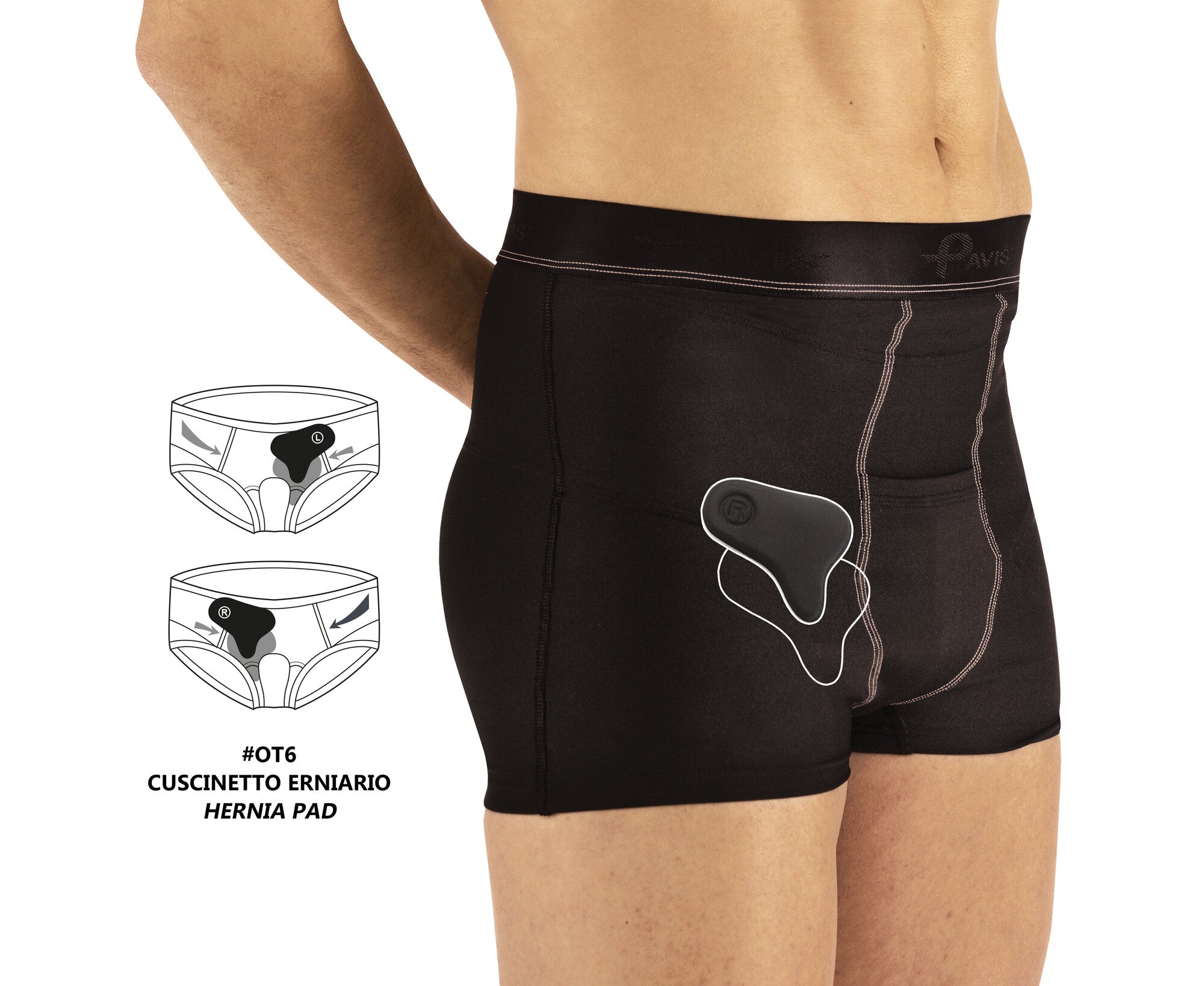 Pavis Wellness Erniaboxer Vita Bassa Colore Nero Taglia XXL Cod.655-1