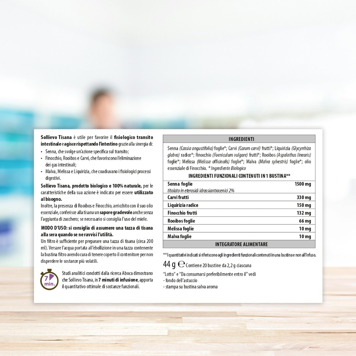 Aboca Sollievo Bio Tisana Benessere Naturale 20 Filtri 44g-6
