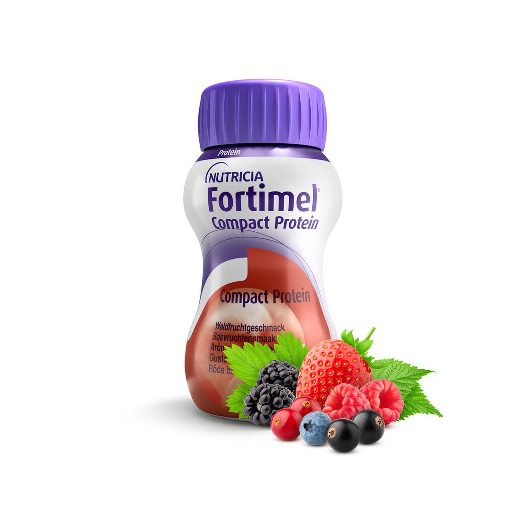 Fortimel Compact Protein alimento ai fini medici speciali gusto frutti di bosco 4x125ml-4