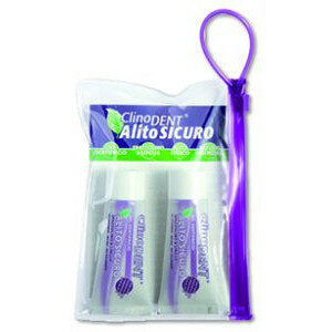 ClinoDENT Alito sicuro Kit viaggio Gel dentifricio spazzolino e lingua 2 tubetti da 20ml-2