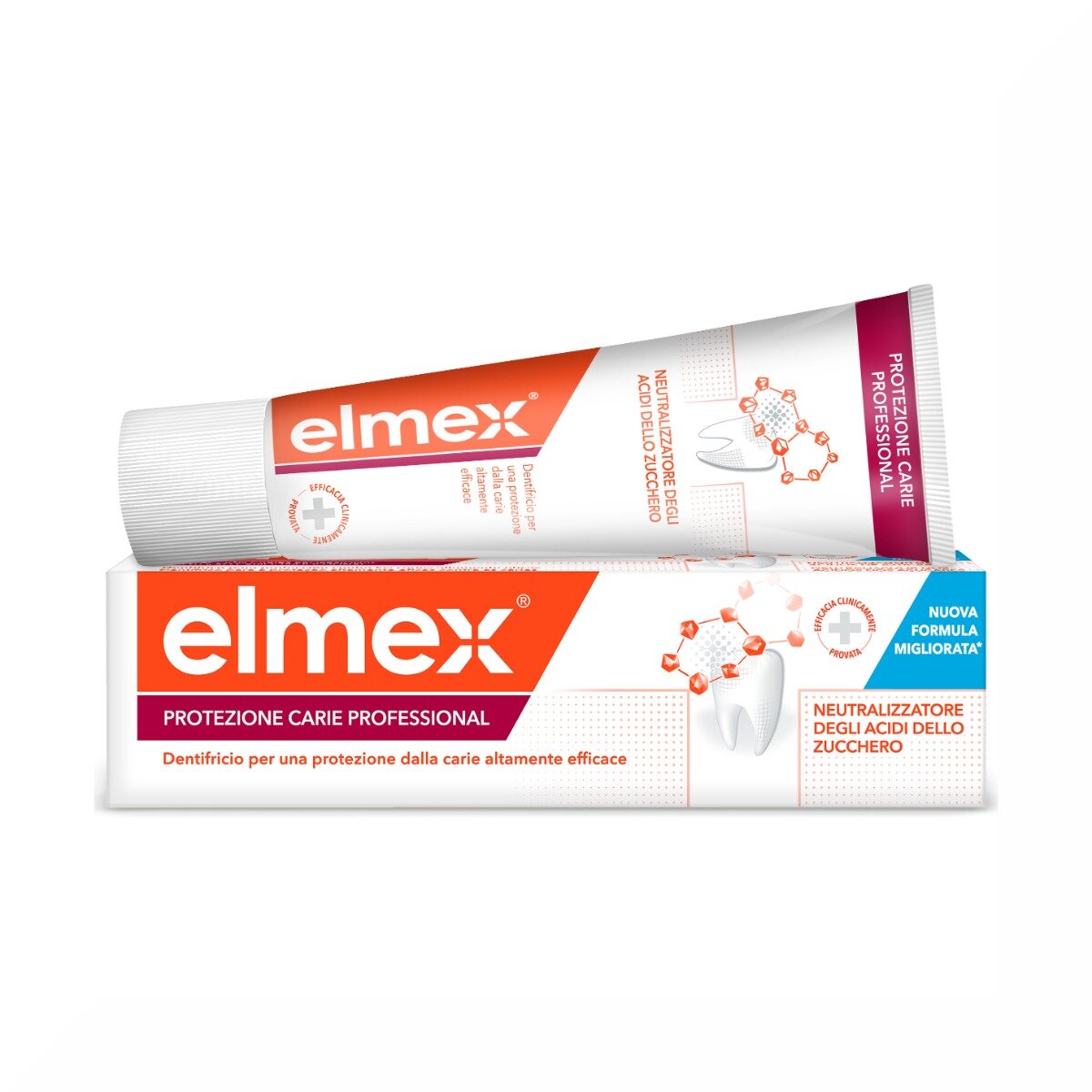 Elmex Dentifricio Protezione Carie Professional con neutralizzatore acidi dello zucchero 75ml-7