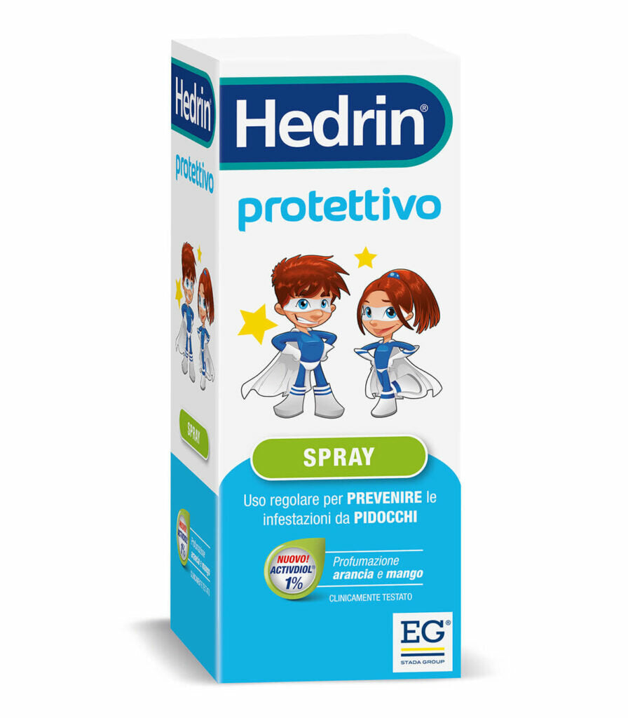 Hedrin Protettivo Spray pidocchi profumazione arancia e mango 200ml-2