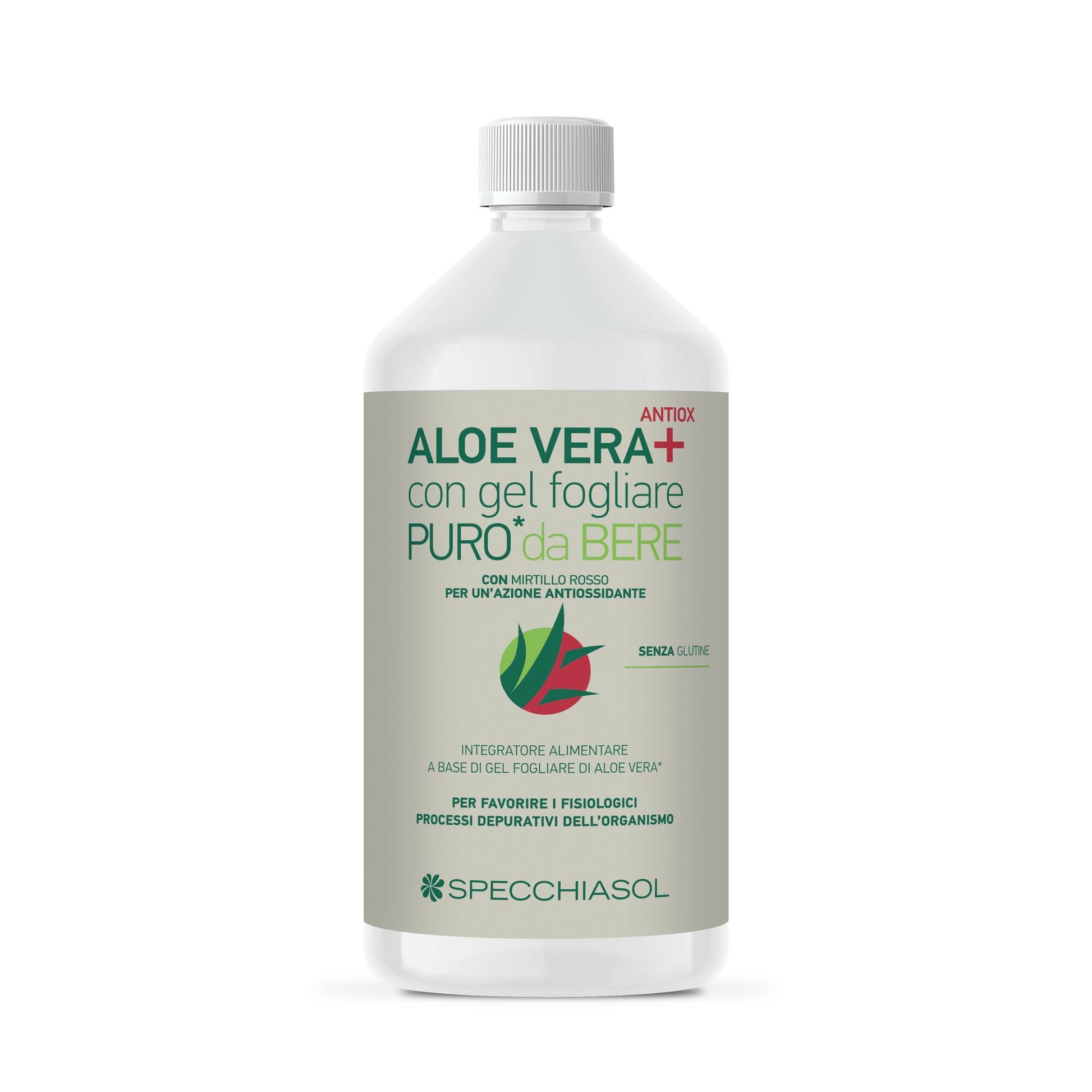 Specchiasol Succo Aloe Vera al 100% Mirtillo Rosso depurativo 1000ml-2