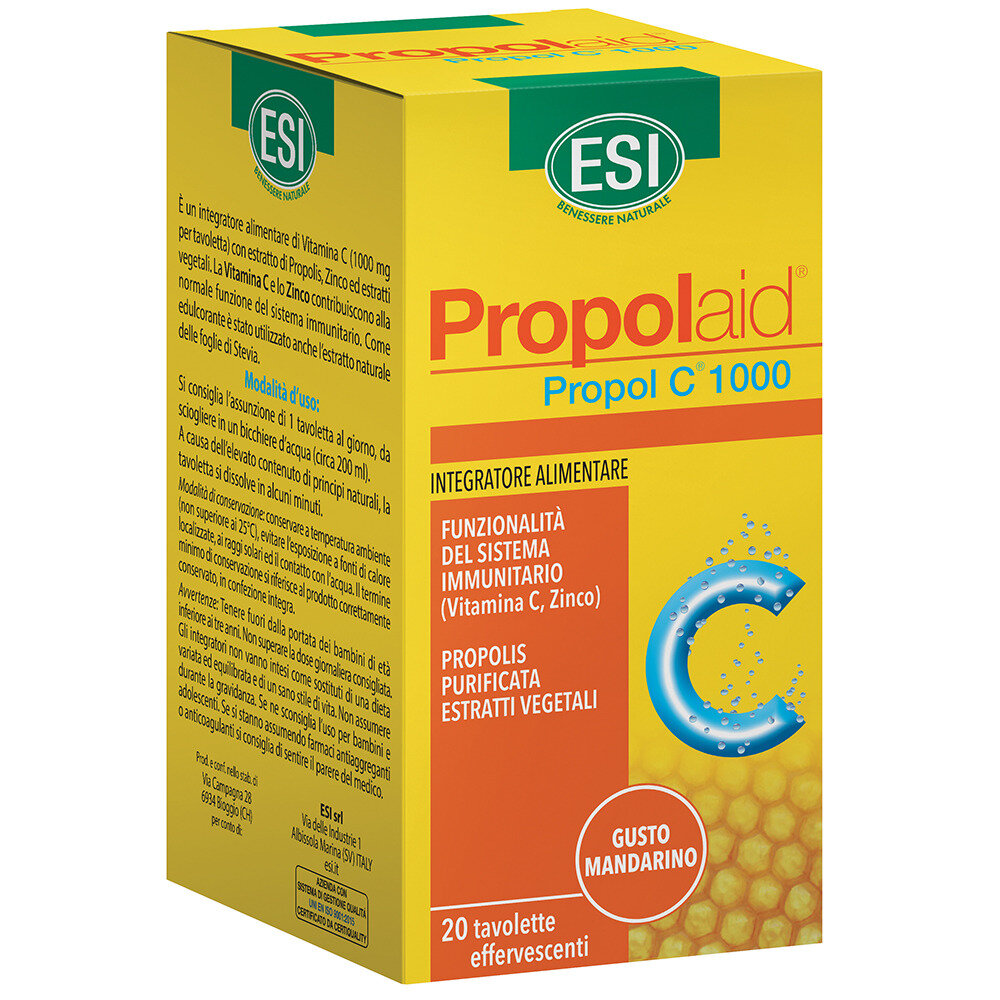 Esi Propolaid Propol C 1000mg 20 Compresse Effervescenti-1
