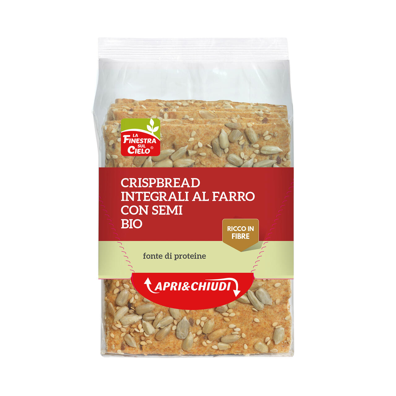 Crispbread integrali di farro ai semi Bio 200g