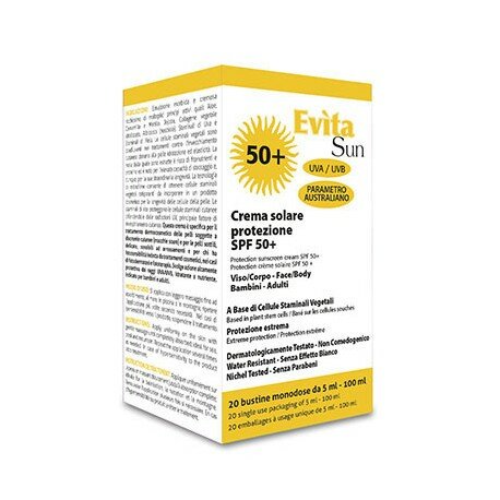 Evita Sun Crema Solare Viso/Corpo 20 Bustine SPF 50+-1