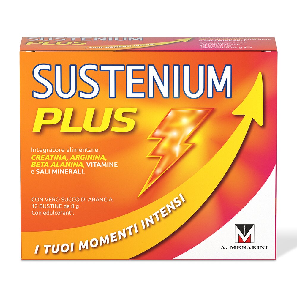 Sustenium Plus Intensive Formula energia e vitalità 12 bustine con succo d'arancia-12