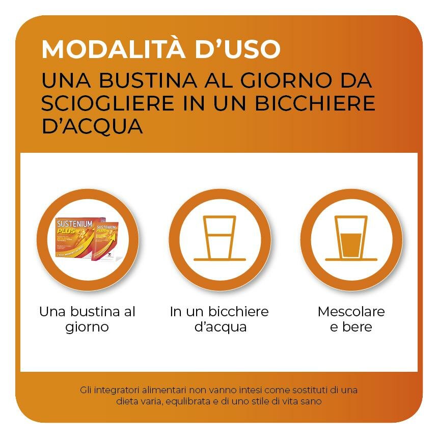 Sustenium Plus Intensive Formula energia e vitalità 12 bustine con succo d'arancia-7