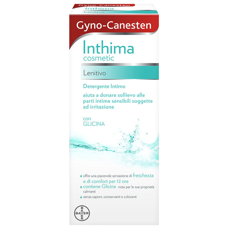 Gyno-Canesten Inthima Detergente Intimo Lenitivo per Igiene Intima Freschezza e Comfort 12 ore 200ml-12