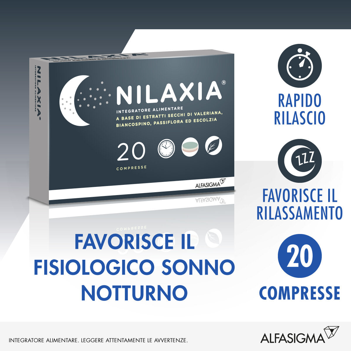Nilaxia per un fisiologico sonno notturno 20 compresse-6