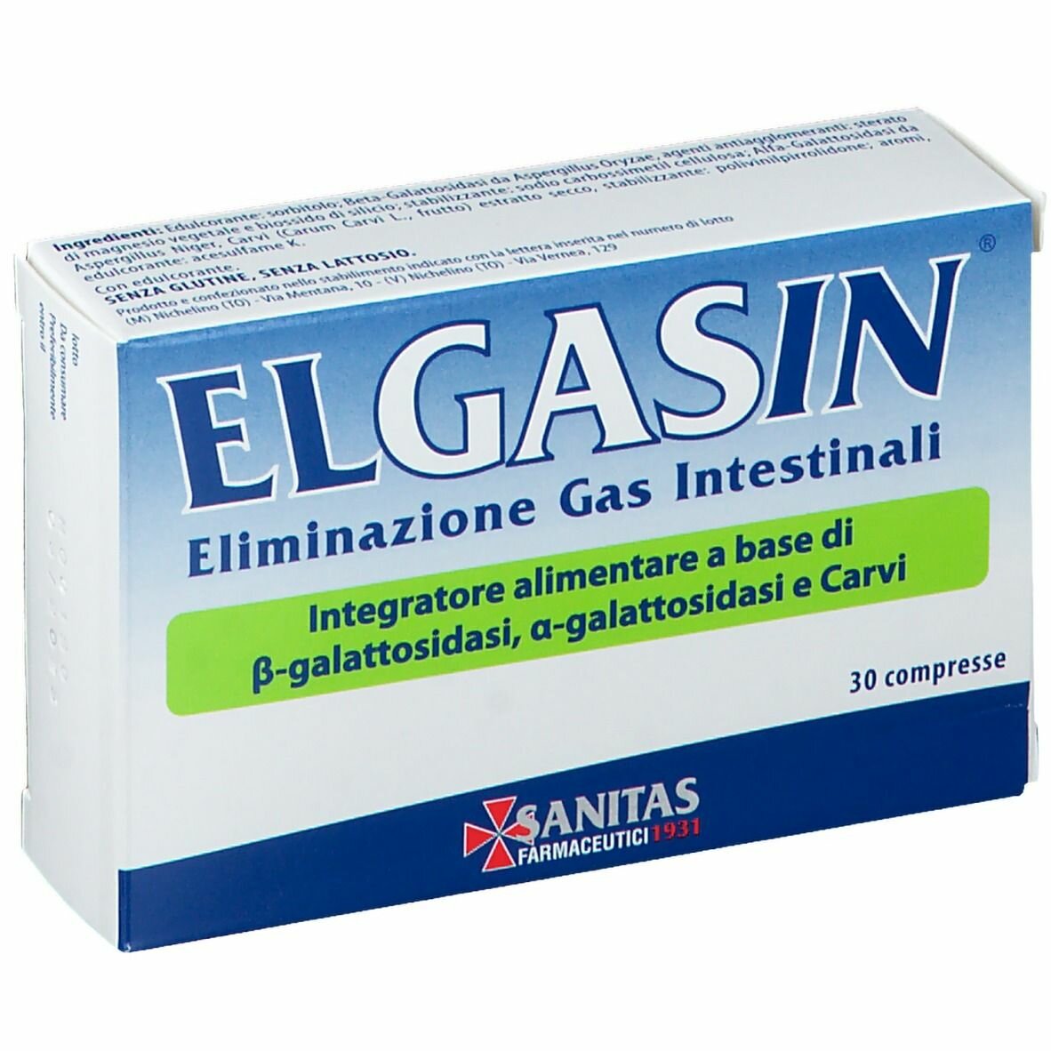 Elgasin eliminazione gas intestinali 30 compresse-3