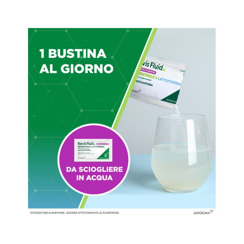 Resvis Fluid XR per fluidificare le secrezioni bronchiali 12 bustine-8