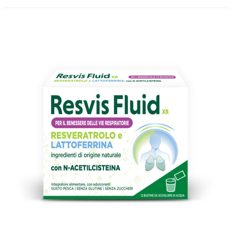 Resvis Fluid XR per fluidificare le secrezioni bronchiali 12 bustine-11