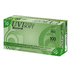 Guanto Vinile Uvi Extra Soft No Talco Taglia Media 100 Pezzi-1
