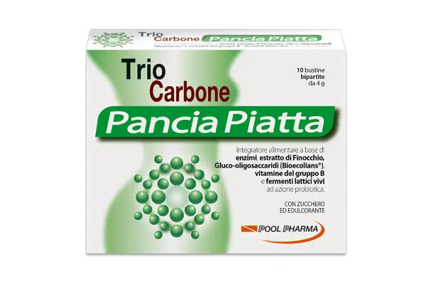 Trio Carbone Pancia Piatta per il benessere intestinale 10 bustine bipartite-3