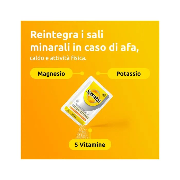 Supradyn Magnesio e Potassio Integratore sport con Vitamine e Minerali 14 bustine Effervescenti-1