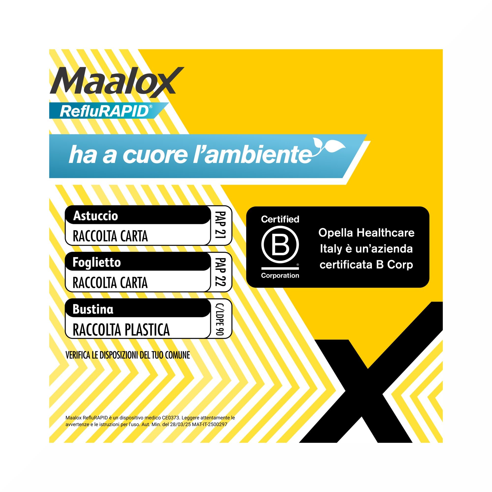 Maalox Reflurapid Blocca il Reflusso Neutralizza il Bruciore da Iperacidità 20 Bustine-7