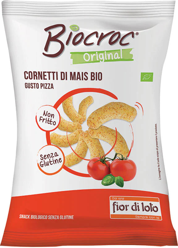 Fior di Loto Bio Crac cornetti di Mais BIO gusto pizza 50g