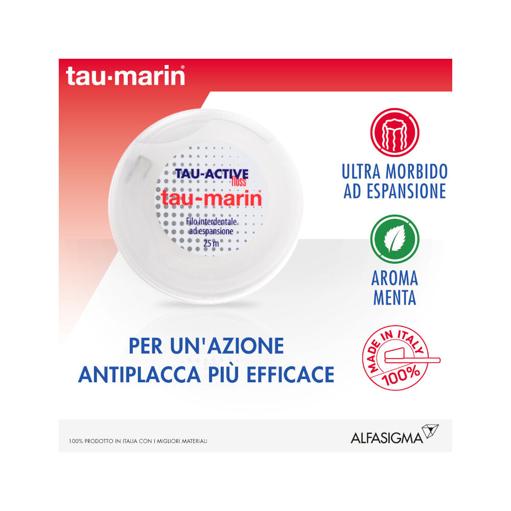 Tau-Marin Tau-Active Floss filo interdentale ad espansione 25m-4
