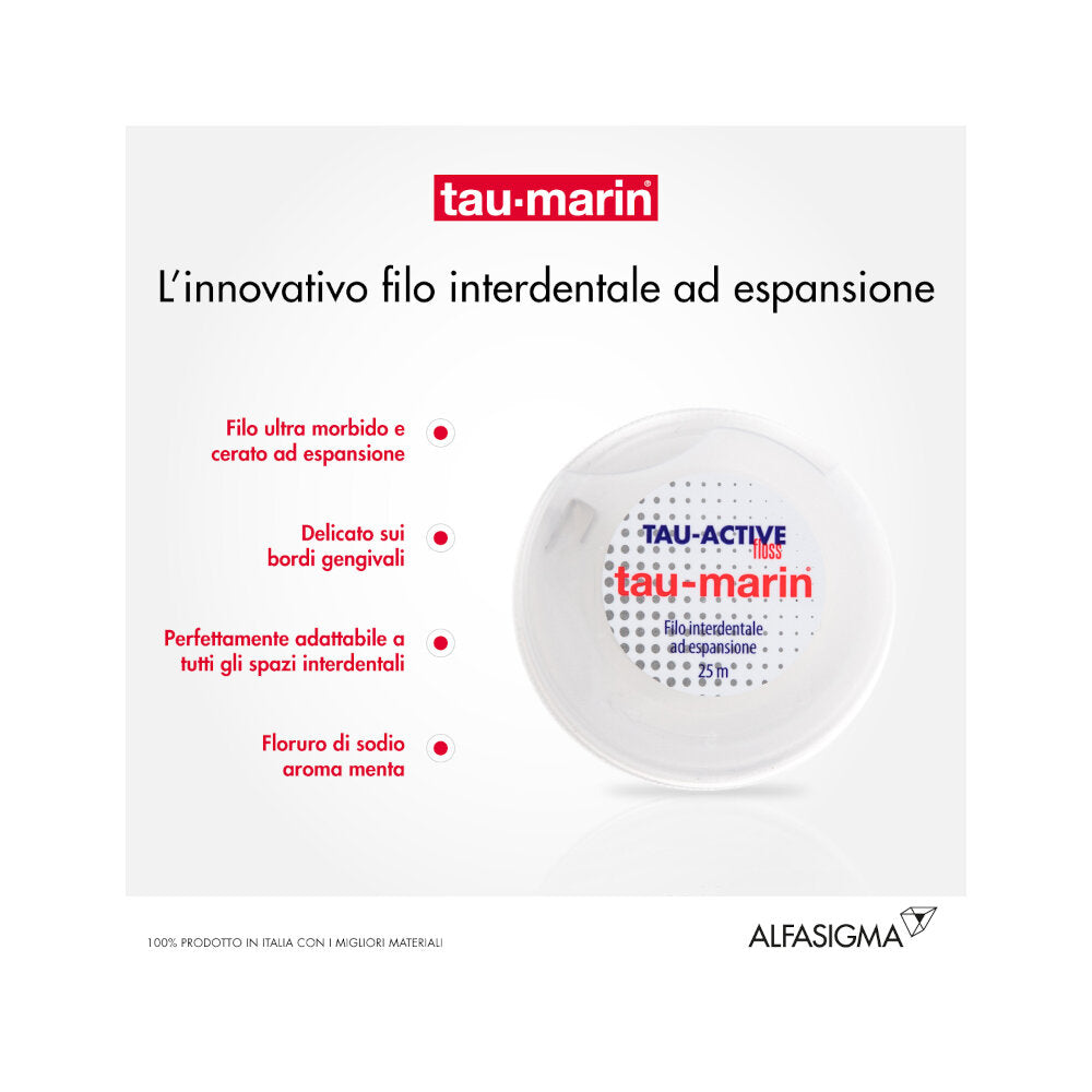 Tau-Marin Tau-Active Floss filo interdentale ad espansione 25m-5