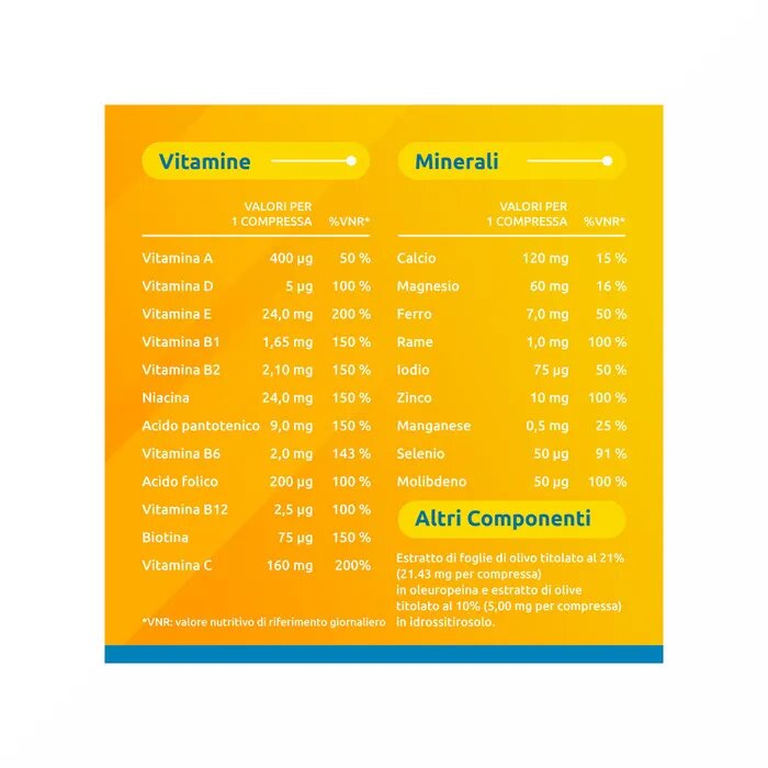 Supradyn Ricarica 50+ Integratore di Vitamine  Gusto Arancia 15 Compresse effervescenti-10