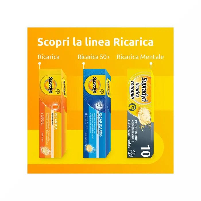 Supradyn Ricarica Integratore Vitamine e Sali Minerali 15 compresse Effervescenti-9