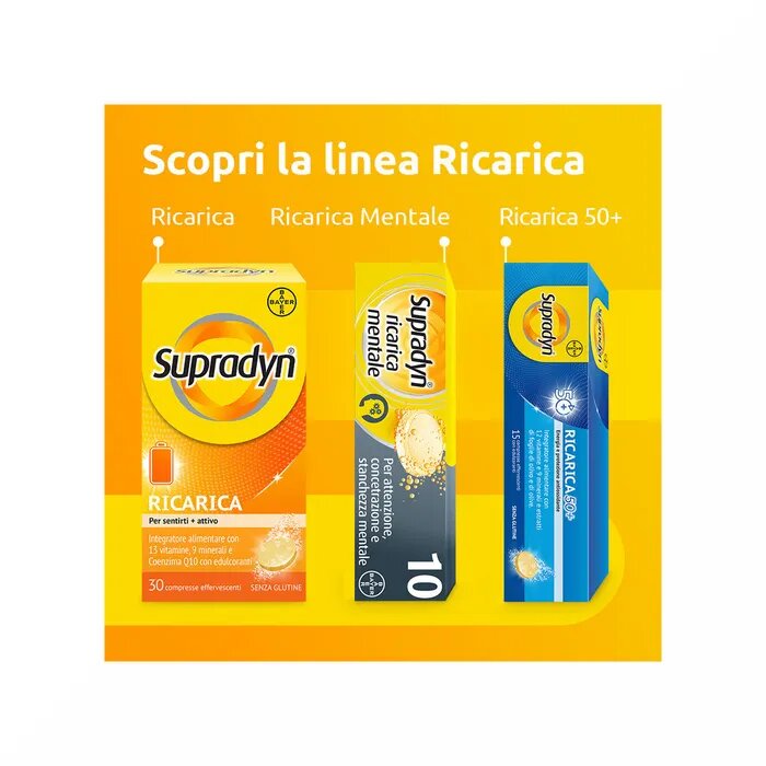 Supradyn Ricarica Integratore Vitamine e Sali Minerali 30 compresse Effervescenti-25