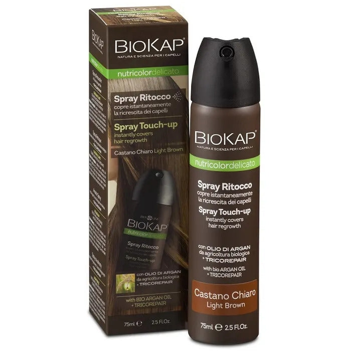Biokap Nutricolor delicato Spray Ritocco colore Castano Chiaro 75ml-2